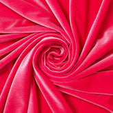 American Beauty Fushia —Stretch Velvet Fabric—90% Polyester, 10% Spandex— 60/61 Inches—20% Vertical—Nationwide Shipping